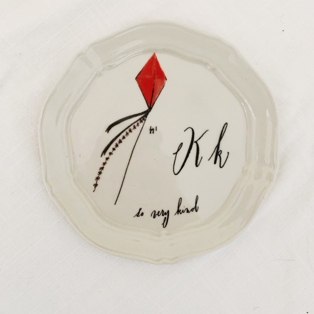 Anthropology Linea Carter “K” Plate